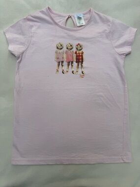 Jacadi girls light pink graphic short-sleeve shirt, size 12 Years